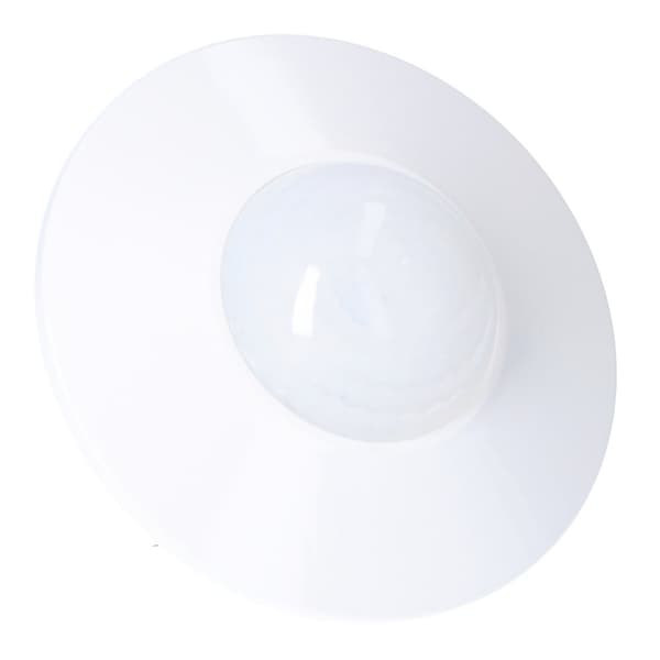 PIR-bevægelsessensor DR-08 - 360°, Un=230V AC, P=1000W, loft- og planforsænket FI60, hvid