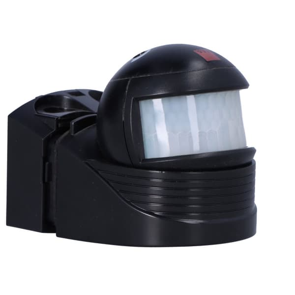 Liiketunnistin LC-CLICK-200, musta, pinta-asennettava, kantama 12 m, kantama 200°, IP44