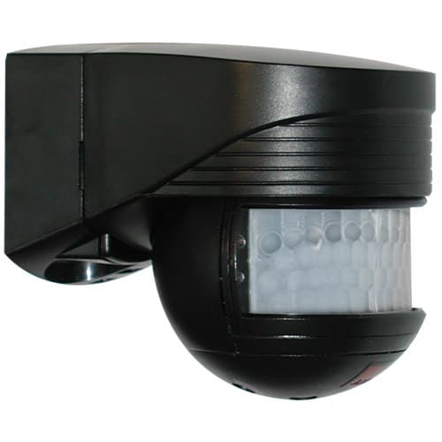 Liiketunnistin LC-CLICK-200, musta, pinta-asennettava, kantama 12 m, kantama 200°, IP44
