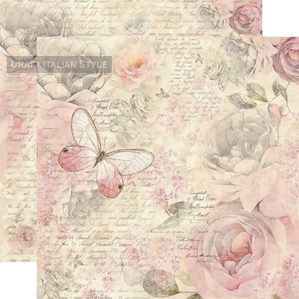 Paper Pad Stamperia - Shabby Rose - 12x12 Tum