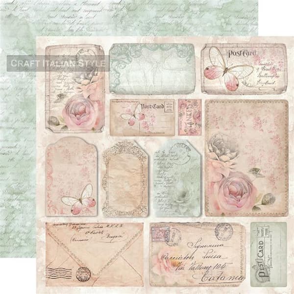 Paper Pad Stamperia - Shabby Rose - 12x12 Tum