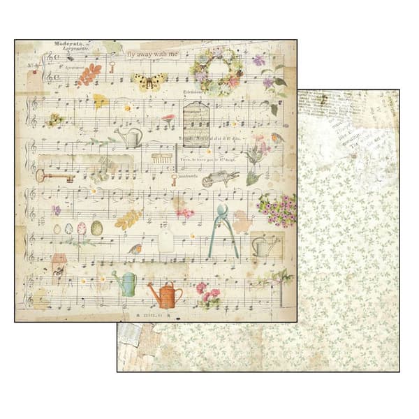 Paper Pad Stamperia - Garden - 12x12 Tum