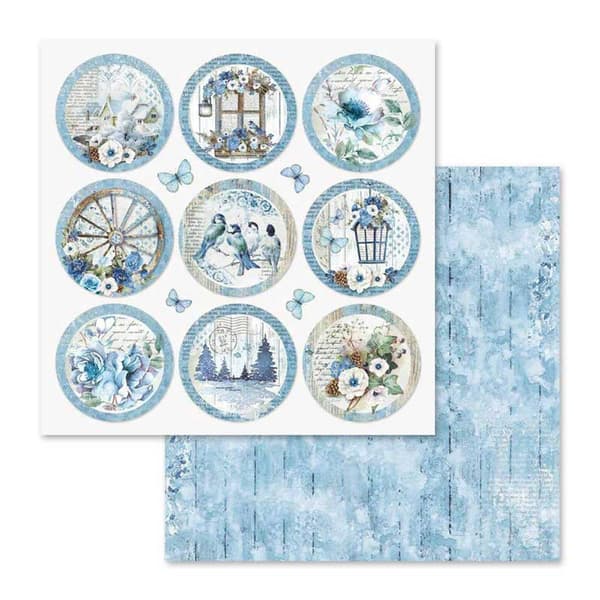 Paper Pad Stamperia - Blue Land - 12x12 Tum
