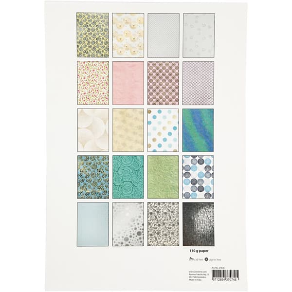 Paper Pad A4 - Blommande Trädgård - 20 ark - Handgjort papper