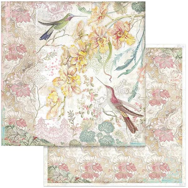 Paper Pad Stamperia - Orchids and Cats - 12x12 Tum