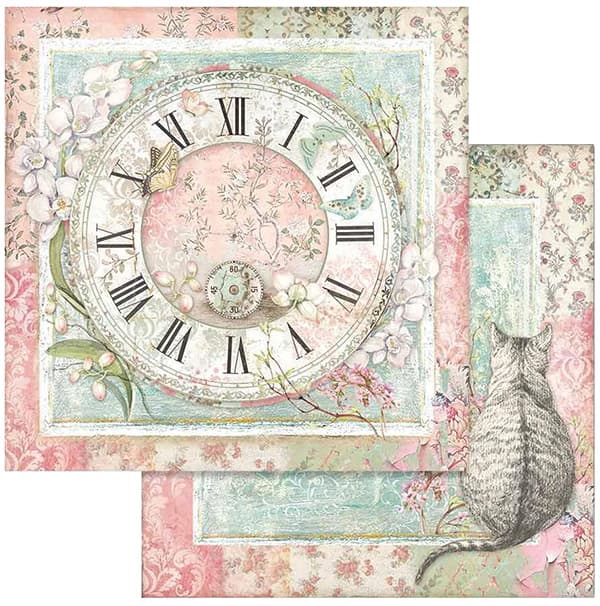 Paper Pad Stamperia - Orchids and Cats - 12x12 Tum