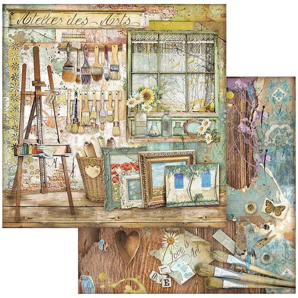 Paper Pad Stamperia - Atelier des Arts - 12x12 Tum