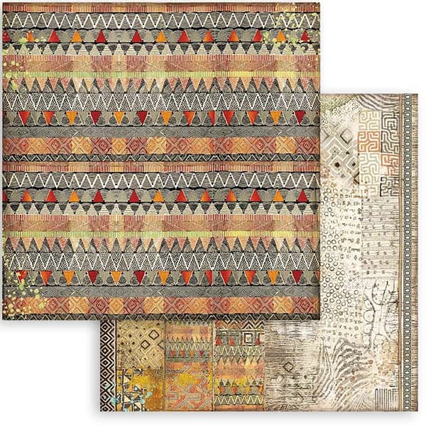 Paper Pad Stamperia - Savana Backgrounds - 12x12 Tum