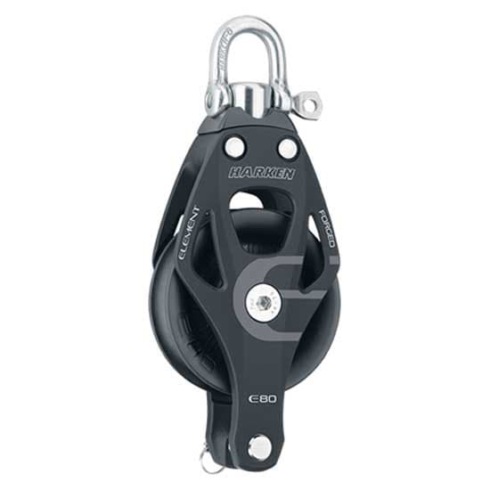 Harken Enkel Vridremskiva Med Becket 80 Mm Svart