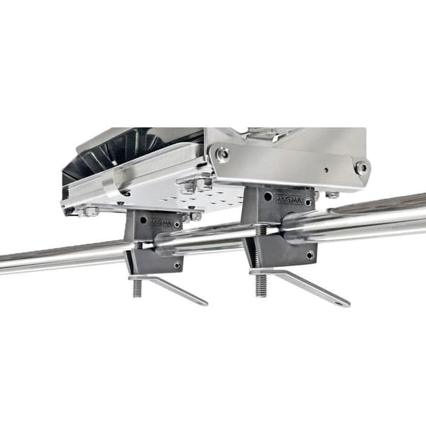 Magma Ledstång Heavy Duty Dual Horizontal Round Silver 22-25 mm