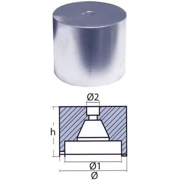 Tecnoseal Anodi Riva Mercurius Hopeinen 155 mm