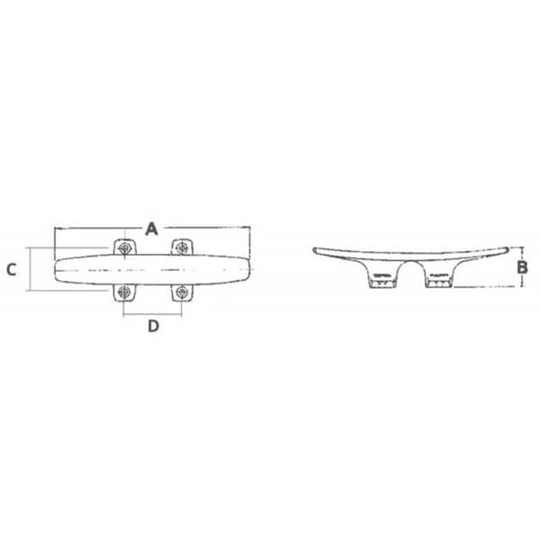 Sa.fe. Förtöjningsklots I Aluminium Silver 200 mm