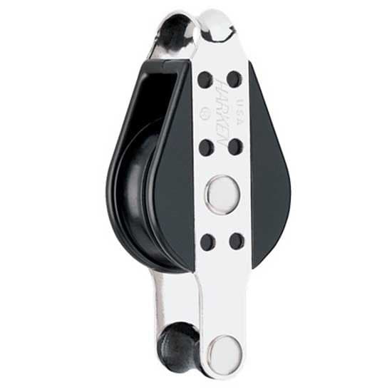 Harken Single Big Bullet Block Pulley Sort,Søvfarvet