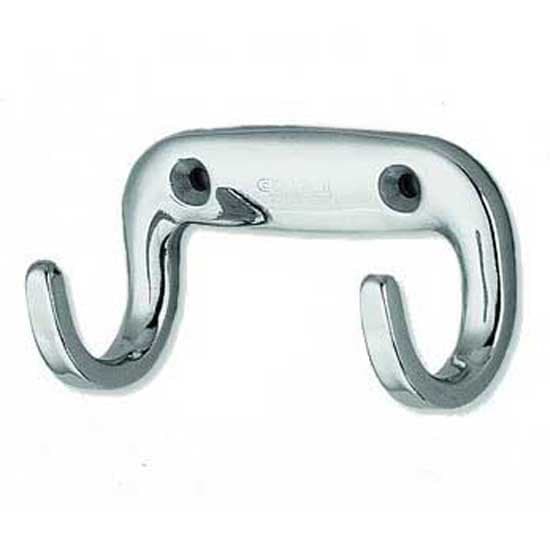 Plastimo Kaksinkertainen Koukku Stainless Steel Hopeinen 33 x 65 mm