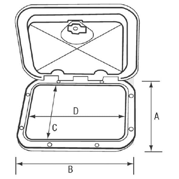 Nuova Rade Lukolla Top Line 243x607 Mm Valkoinen