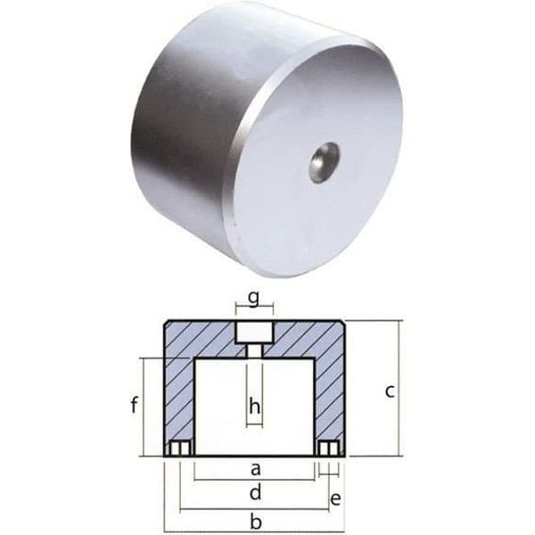 Tecnoseal Anodi Riva Opera Hopeinen 120 mm