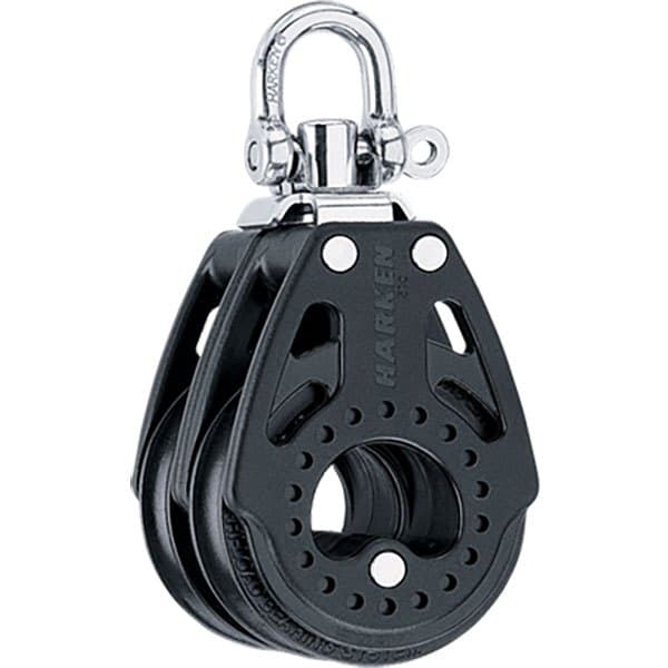Harken Remskive Double Carbo 57 Mm Sort