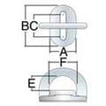 Miniatyrbillede 2 af 2: Harken Adapter Low Load Folding Padeye 6 Mm Søvfarvet