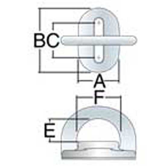 Harken Adapter Low Load Folding Padeye 6 Mm Søvfarvet