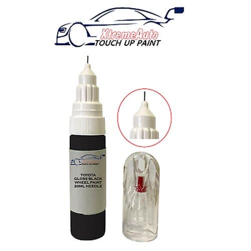 Touch Up Car Paint 20Ml Pen Toyota Gloss Black Wheel Aygo Corolla Yaris Etc