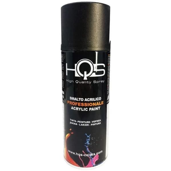 HQS Mattsvart Akryl Emalj Sprayfärg för bilar, 400 ml