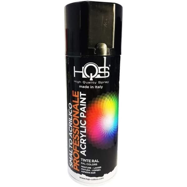 HQS Sprayfärg Akryl Emalj Svart glans för bil, 400 ml