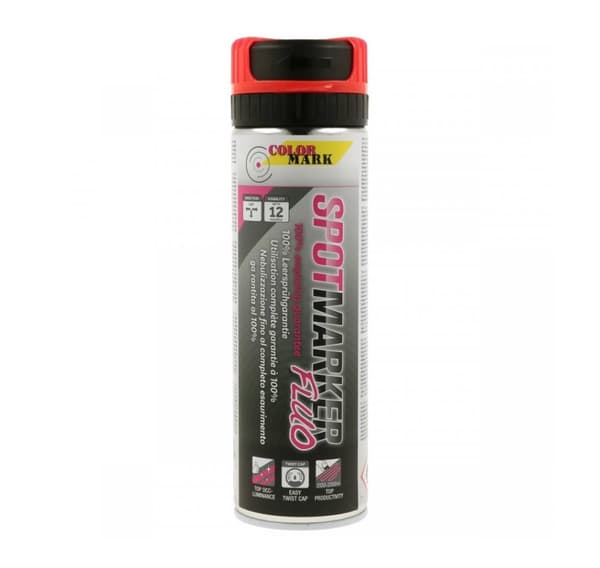 Maamerkki Spotmarker FLUO punainen 500ml, Motip