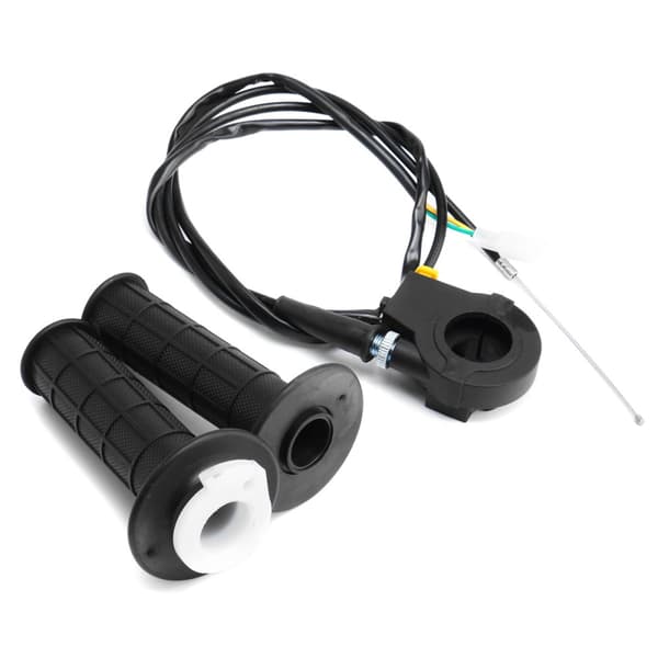 7/8" Twist Throttle Hand Grips Ignition Kill Set för 49cc Pocket Bike Mini Bike(svart)