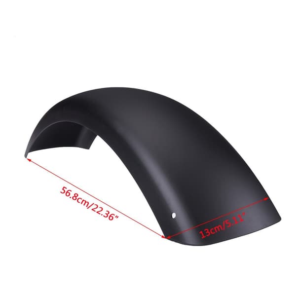 5,1" lang motorcykel bagskærm Mud Guard Sand Board Sort til Bobber Chopper(sort, lang)