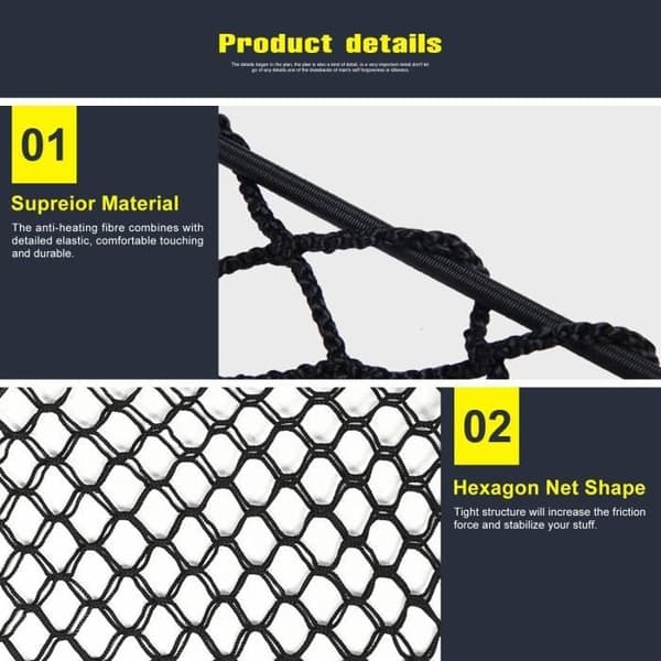 Bil Trunk Net Nylon Elastisk 100x40cm