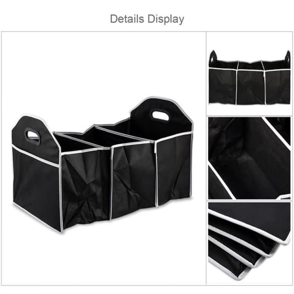 Car Organizer - 2 i 1 - Fällbar - Svart - Multifunktion - Bagageutrymme