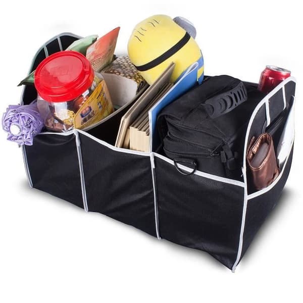 Car Organizer - 2 i 1 - Fällbar - Svart - Multifunktion - Bagageutrymme