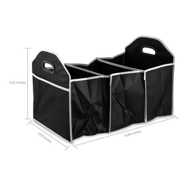 Car Organizer - 2 i 1 - Fällbar - Svart - Multifunktion - Bagageutrymme