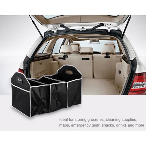 Car Organizer - 2 i 1 - Fällbar - Svart - Multifunktion - Bagageutrymme