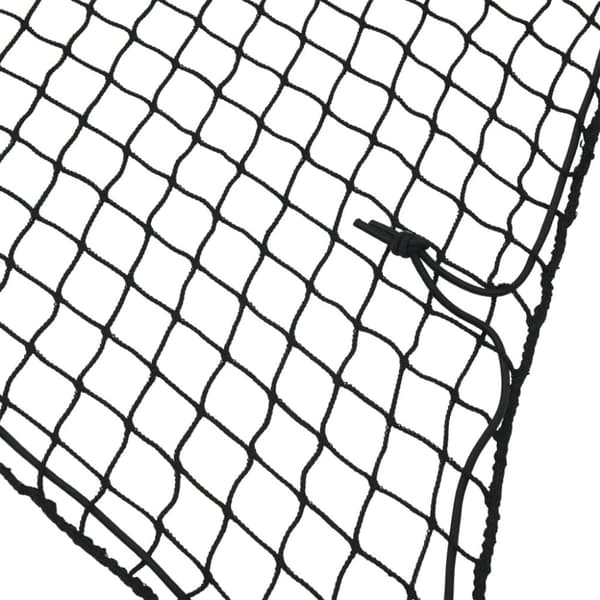 vidaXL Tilhengernett med elastisk tau svart 3x1,65 m PP