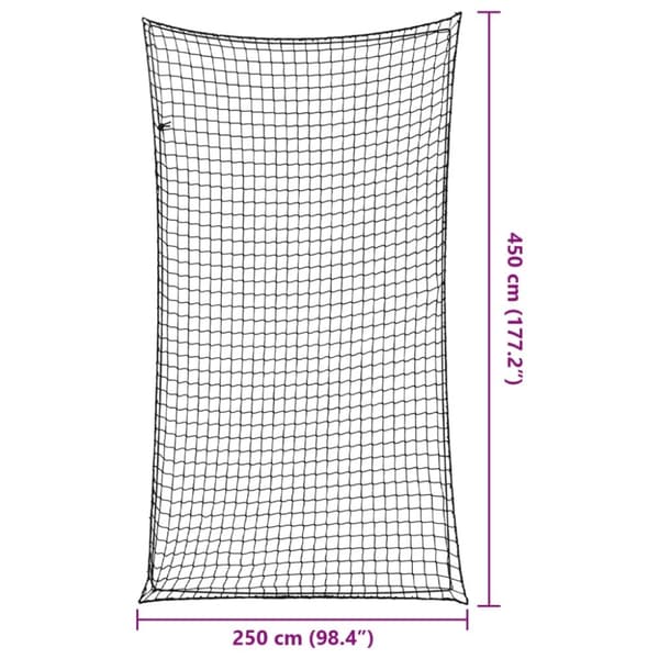 vidaXL Tilhengernett med elastisk tau svart 4,5x2,5 m PP