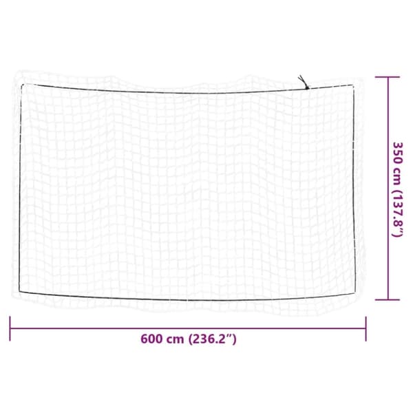vidaXL Tilhengernett med elastisk tau hvit 6x3,5 m PP