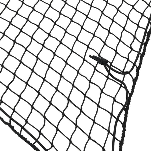 vidaXL Tilhengernett med elastisk tau svart 4x2,5 m PP