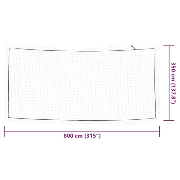 vidaXL Tilhengernett med elastisk tau hvit 8x3,5 m PP