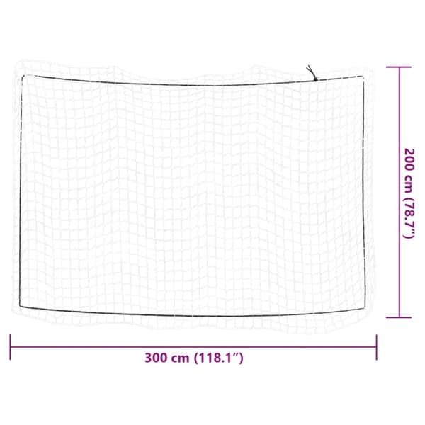 vidaXL Tilhengernett med elastisk tau hvit 3x2 m PP