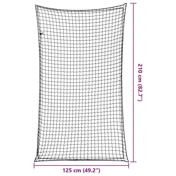vidaXL Lastnät med elastiskt rep svart 2,1x1,25 m PP