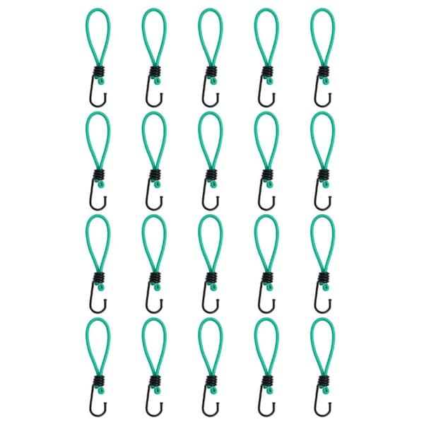 Gummistroppar med krok 20 st 15 cm