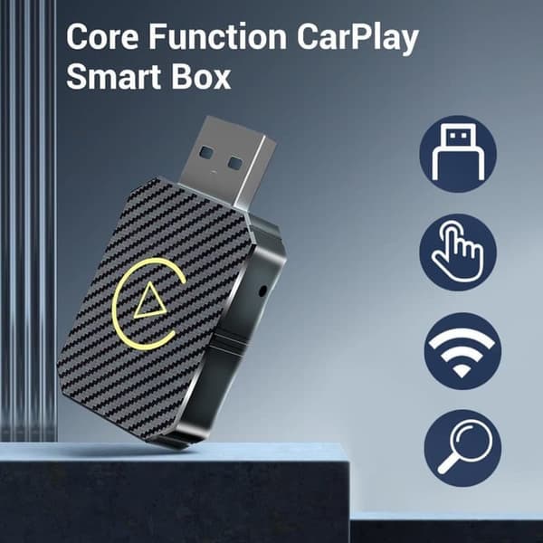 Langaton CarPlay-sovitin 2025, CarPlaylle ja Android Autolle, Plug-and-Play
