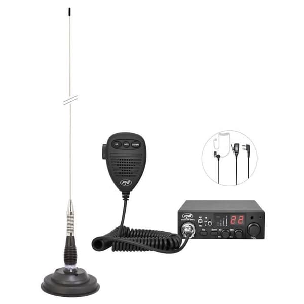 Radiostation - CBI - ESCORT HP 8001L - HS81 headset - PNI ML100 antenn - Svart