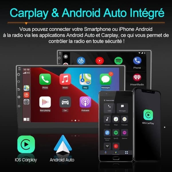 AWESAFE Carplay bilradio för Peugeot 307 307CC 307SW (2002-2013) Android 12,[2GB+32GB] 9-tums pekskärm med Android AutoGPS