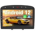 Miniatyrbild 1 av 4: AWESAFE Carplay Radio för Peugeot 308/408(2007-2013)Android 12 med 9 tums pekskärm GPS/Android Auto/WiFi 2GB+32GB Svart