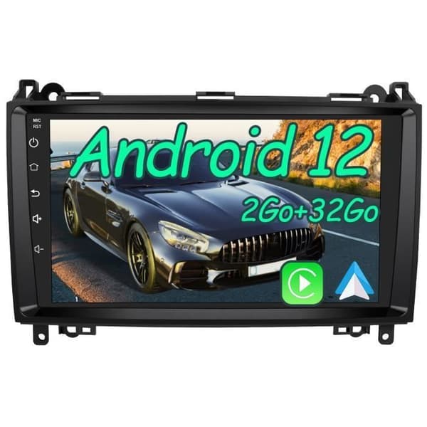 AWESAFE Android 12 bilradio för Mercedes-Benz Vito Viano Sprinter W639/B-klass W245/W169[2GB+32GB]9-tumsskärm/Carplay Android Auto