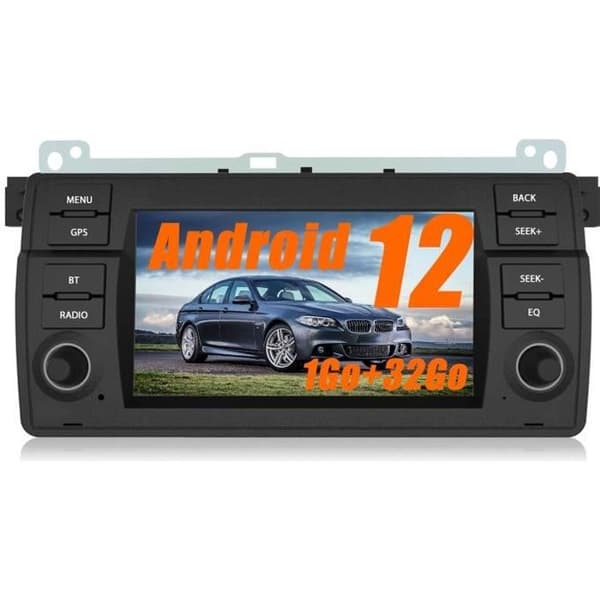 AWESAFE Android 12 bilradio för BMW E46 Rover 75 MG ZT [1GB+32GB] 7-tums pekskärm GPS Bluetooth WiFi