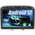 Miniatyrbild 1 av 4: AWESAFE Android 12 bilradio för Peugeot 308/408(2007-2013) [2GB+32GB] 9-tums pekskärm med GPS Carplay AndroidAuto WiFi-grå
