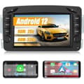 Miniatyrbild 1 av 4: AWESAFE Android 12 bilradio för Mercedes Benz CLK W209, W203, W463, W208 [2GB+32GB] med Carplay Android Auto 7-tums skärm GPS